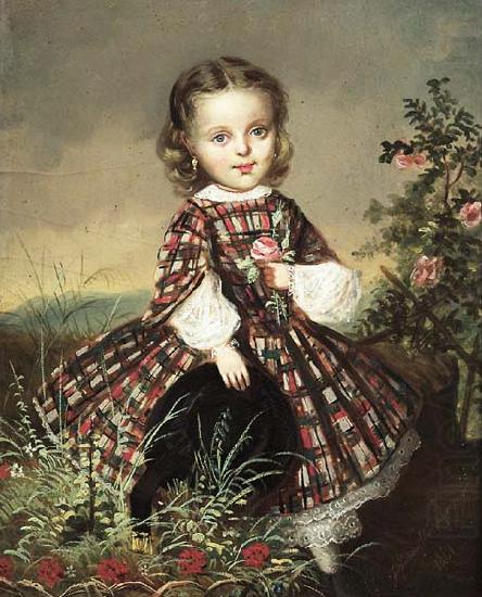 unknow artist Francisca Keban geboren 27.Januar 1858, gemalt 2.Dezember 1861 china oil painting image